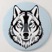 WOLF RONDE BUTTON 6,0 CM (Voorkant)