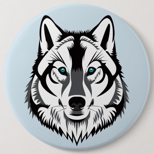 WOLF RONDE BUTTON 6,0 CM (Voorkant)