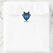 Wolf Ronde Sticker (Tas)