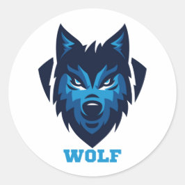 Wolf Ronde Sticker