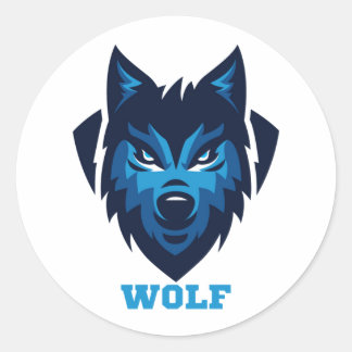 Wolf Ronde Sticker
