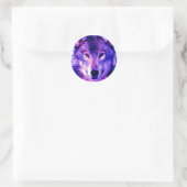 Wolf Ronde Sticker (Tas)