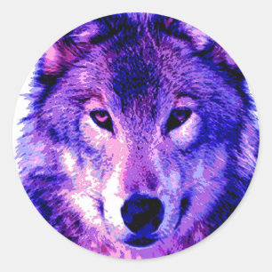 Wolf Ronde Sticker