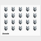 Wolf Ronde Sticker (Vel)
