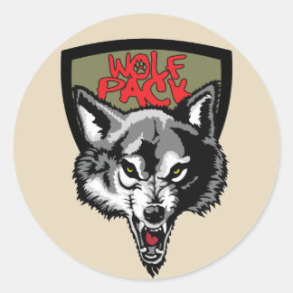wolf ronde sticker