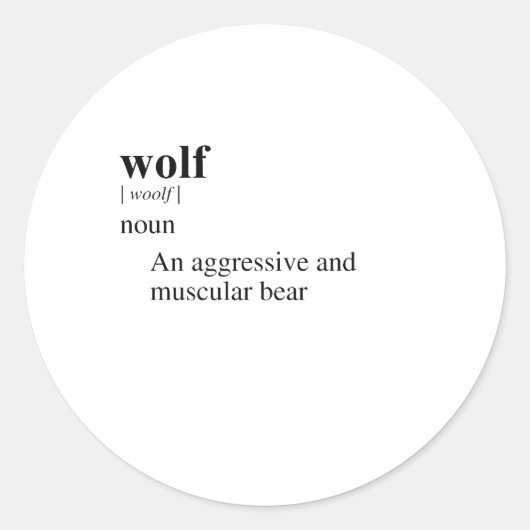 WOLF RONDE STICKER (Voorkant)