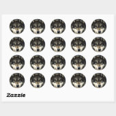 Wolf Ronde Sticker (Vel)