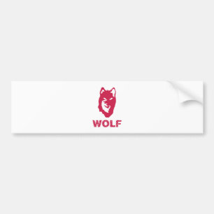 Wolf (rood) bumpersticker