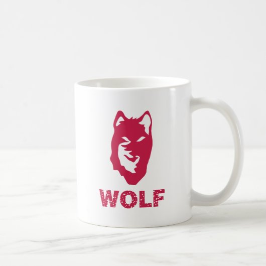 Wolf (rood) koffiemok (Rechts)