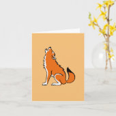 WOLF Rouge Graphique - Conservation - Carte de not (Fleur jaune)