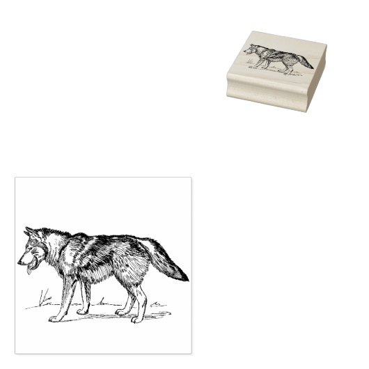 Wolf Rubberstempel (Gestempeld)