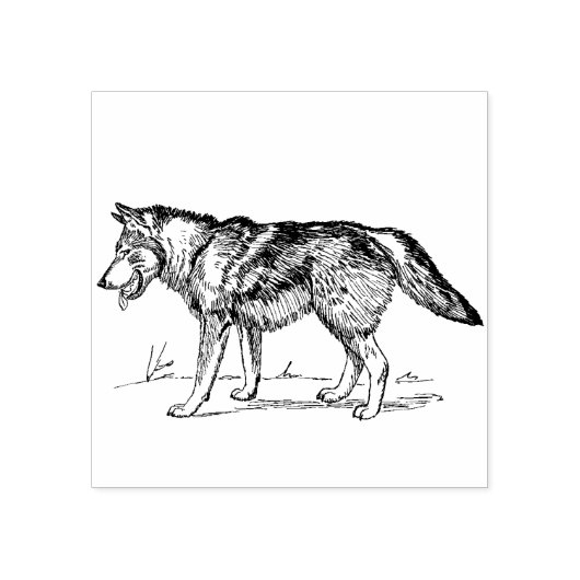 Wolf Rubberstempel (Afrduk)