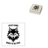wolf rubberstempel (Gestempeld)