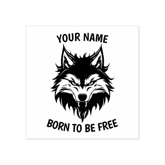  wolf 	rubberstempel (Afrduk)