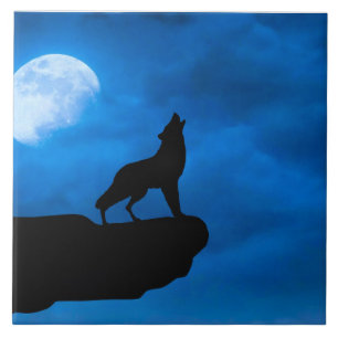 Wolf 's nachts tegeltje