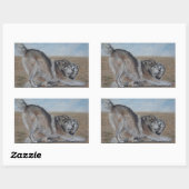 Wolf schilderachtig Wildlife Realist Art stickers (Vel)