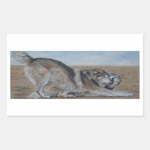 Wolf schilderachtig Wildlife Realist Art stickers