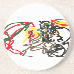 Wolf set Herfst Zandsteen Onderzetter