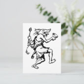 Wolf Shaman Briefkaart (Staand voorkant)