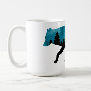 Wolf Silhouet Modern Koffiemok