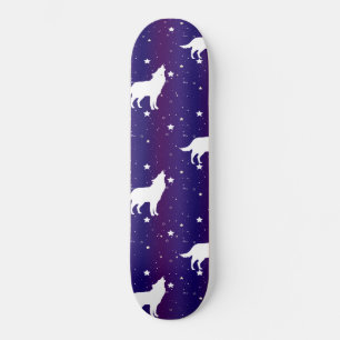 Wolf Silhouet Sterrennacht Sterrenstelsel Liefhebb Skateboard