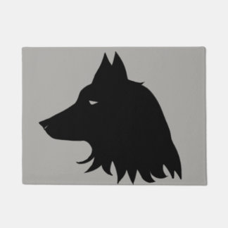 Wolf Silhouette Deurmat
