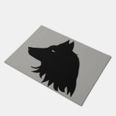 Wolf Silhouette Deurmat (Schuin)