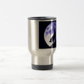 Wolf Silhouette en Full Moon Reisbeker (Center)