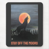 Wolf Silhouette Painting by Alfred Fox Muismat (Voorkant)