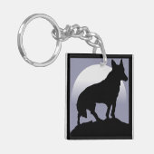WOLF SILHOUETTE SLEUTELHANGER (Voorkant Links)