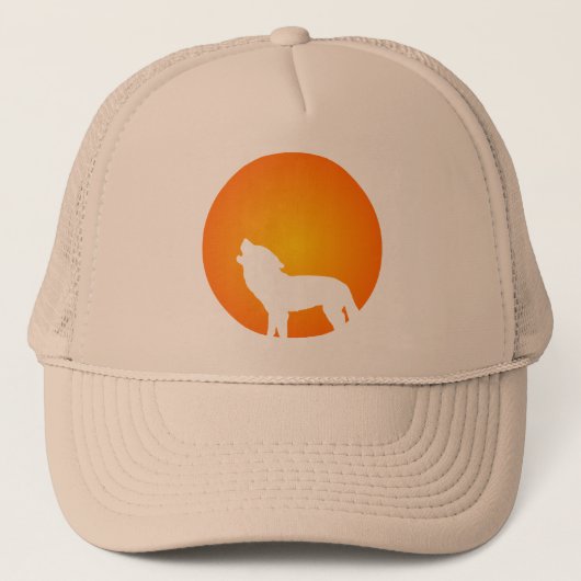 Wolf Silhouette Trucker Pet (Voorkant)