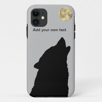 Wolf Sillhoutte met Full Moon iPhone 5 hoesje