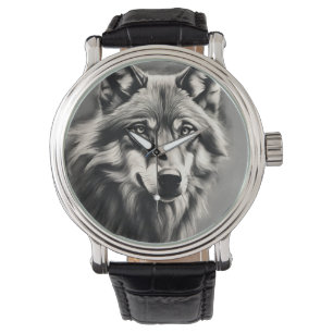 Wolf Sketch Horloge