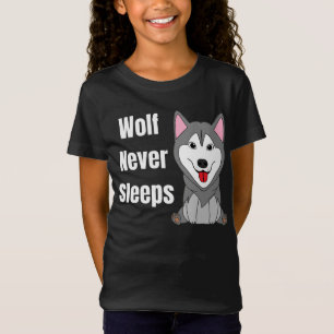 Wolf slaapt nooit t-shirt