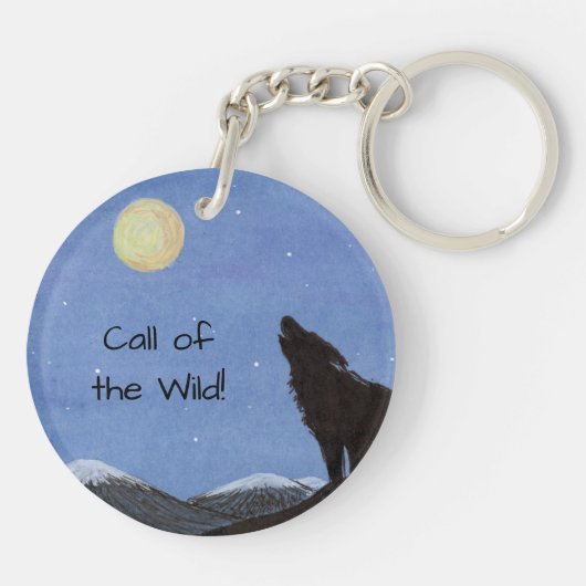 Wolf Sleutelhanger (Achterkant)