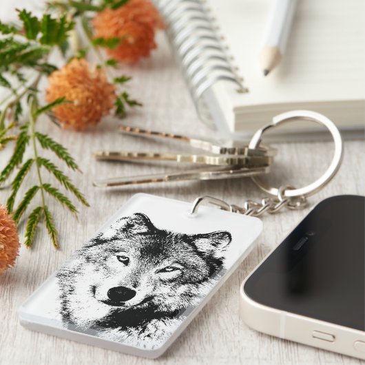 Wolf Sleutelhanger (Voorkant Rechts)