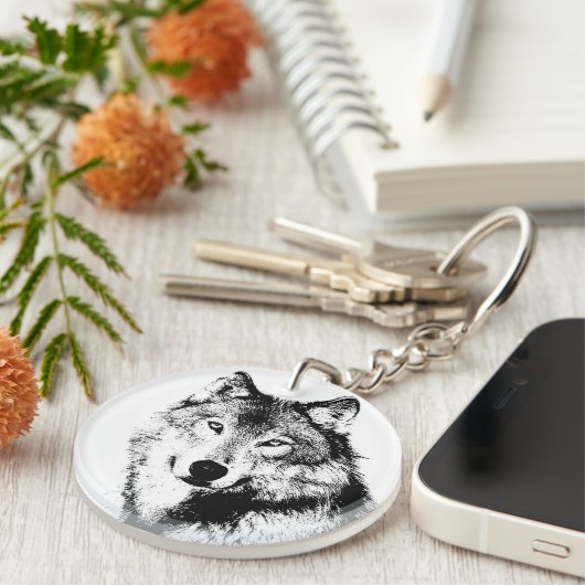 Wolf Sleutelhanger (Voorkant Rechts)