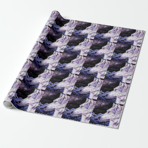 Wolf Space Mountains bosschilderij Cadeaupapier