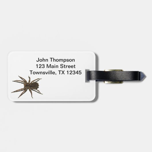 Wolf Spider Bagagelabel (Achterkant horizontaal)