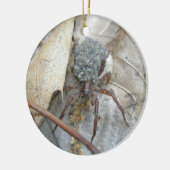Wolf Spider met Spiderlings en Egg Hoesje Ornament (Links)