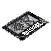Wolf Spiral Notitieboek - Gothic Lightning Estheti (Linkerzijde)