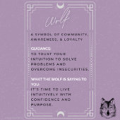 Wolf Spirit Animal Blue Decorative Cutting Board Snijplank