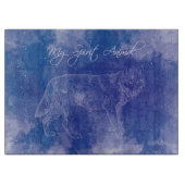 Wolf Spirit Animal Blue Decorative Cutting Board Snijplank (Voorkant)