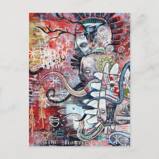 Wolf Spirit Briefkaart (Voorkant)