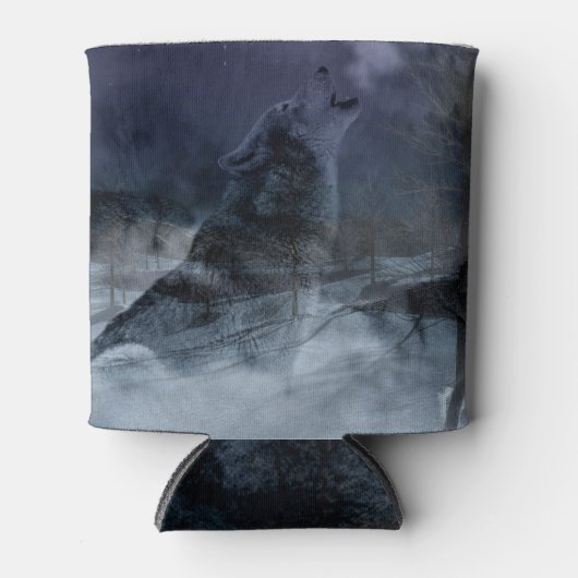 Wolf Spirit Moon Night Blikjeskoeler (Voorkant)