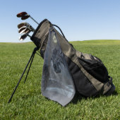 Wolf Spirit Moon Night Golfhanddoek (Groen)