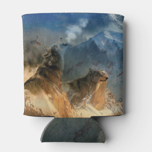 Wolf Spirits in Mountain Mist Blikjeskoeler (Achterkant)