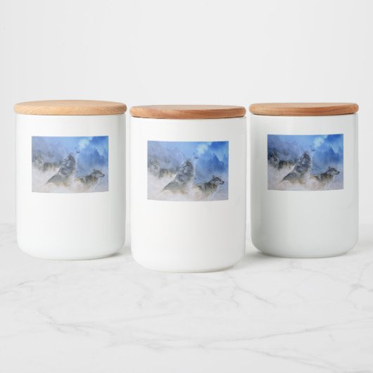 Wolf Spirits Voedselcontainer Etiket (Flessen)