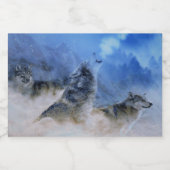 Wolf Spirits Voedselcontainer Etiket (Enkel label)