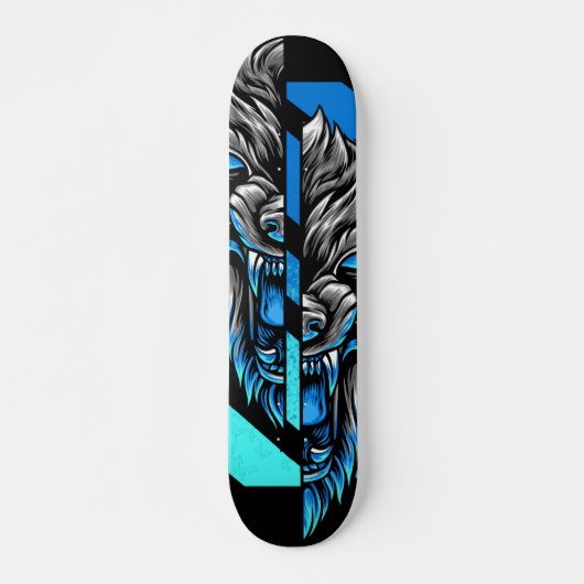 Wolf Split Head Skateboard (Voorkant)